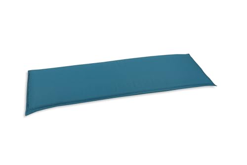 GO-DE Textil Bequeme und attraktive Polsterauflagen für Hochlehner-, Mittellehner- und Niederlehner-Gartenstühle, Bänke (Einzelset, Uni Petrol, 2er-Bankauflage) von GO-DE Textil