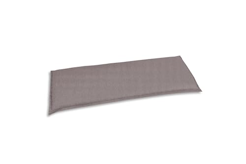 GO-DE Textil Bequeme und attraktive Polsterauflagen für Hochlehner-, Mittellehner- und Niederlehner-Gartenstühle, Bänke (Einzelset, Uni Taupe, 2er-Bankauflage) von GO-DE Textil