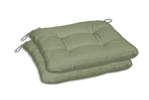 GO-DE Textil Bequeme und attraktive Polsterauflagen für Hochlehner-, Mittellehner- und Niederlehner-Gartenstühle, Sitzkissen (Einzelset, Uni Grün, Sitzkissen Carina Gartenstühle) von GO-DE Textil