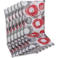 Sessel-Auflage hoch 6er Set Sonnenkreise rot von GO-DE Textil