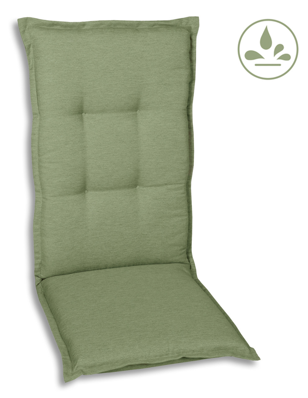 GO-DE Sesselauflage salbeigrün 50 x 120 x 7 cm von GO-DE