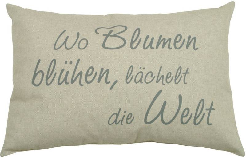 GO-DE Hussen-Set GO-DE Sprüchekissen 60 x 40 x 12 cm, beige von GO-DE