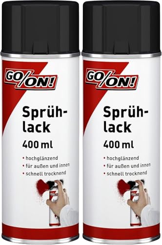 Sprühlack RAL 9017 Verkehrsschwarz 400 ml Hochglänzend GO/ON von GO ON!