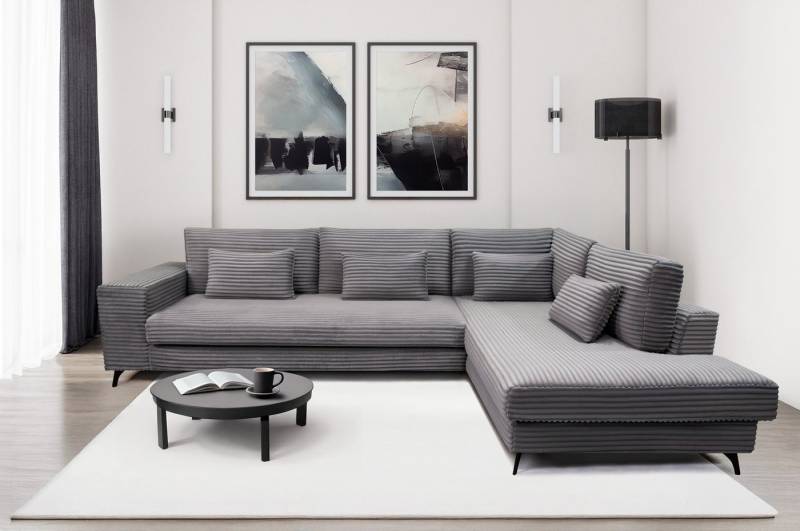 GO. MÖBEL Ecksofa L-Form Cord Stoff – Modernes Wohnzimmer Sofa, Komfortable Wohnlandschaft in L-Form – Zeitloses Ecksofa-Design GO. MÖBEL Ecksofa L-Form Cord Stoff – Modernes Wohnzimmer Sofa, Komfortable Wohnlandschaft in L-Form – Zeitloses Ecksofa-Design von GO. MÖBEL