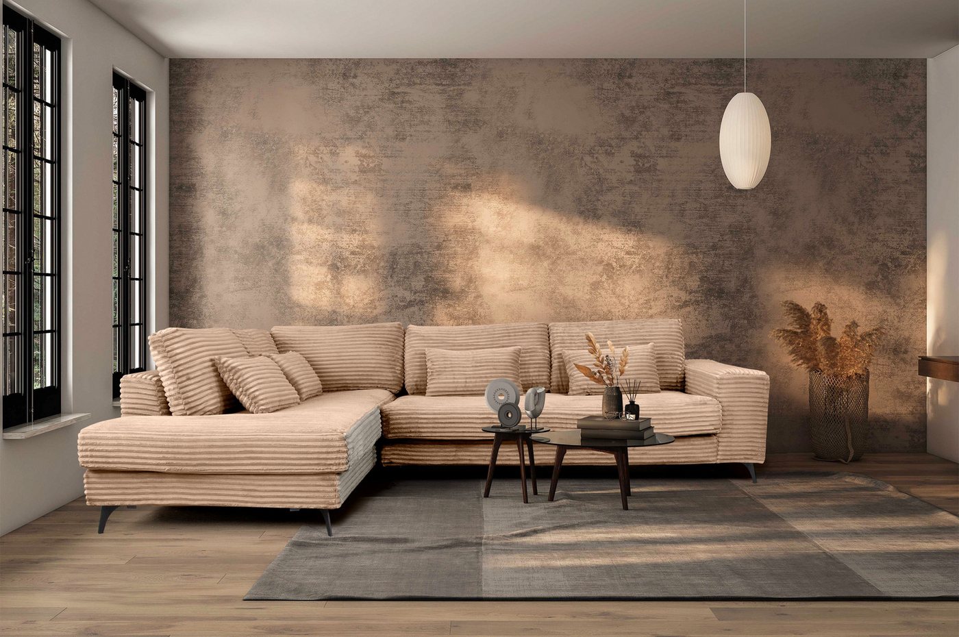 GO. MÖBEL Ecksofa L-Form Cord Stoff – Modernes Wohnzimmer Sofa, Komfortable Wohnlandschaft in L-Form – Zeitloses Ecksofa-Design GO. MÖBEL Ecksofa L-Form Cord Stoff – Modernes Wohnzimmer Sofa, Komfortable Wohnlandschaft in L-Form – Zeitloses Ecksofa-Design von GO. MÖBEL