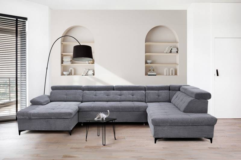 GO. MÖBEL Wohnlandschaft U-Form Satira 2 – Sofa mit Schlaffunktion & verstellbaren Kopfstützen, Große Wohnlandschaft Satira – Eckvariante mit Relaxfunktion GO. MÖBEL Wohnlandschaft U-Form Satira 2 – Sofa mit Schlaffunktion & verstellbaren Kopfstützen, Große Wohnlandschaft Satira – Eckvariante mit Relaxfunktion von GO. MÖBEL