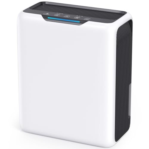 GOAMGE Luftentfeuchter 3L, Luftentfeuchter Elektrisch für 20㎡ Zuhause, Dual Peltier Technologie, 30dB Ultra Leiser für Schlafzimmer, Intelligente Abtau, 24H Timer von GOAMGE
