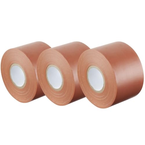 GOCABLETIES - Isolierband Braun - 50 mm x 33 m - strapazierfähiges, selbstklebendes Isolierband - zum Schutz, Bündeln und Reparieren von Kabeln - 3 Rollen von GOCABLETIES