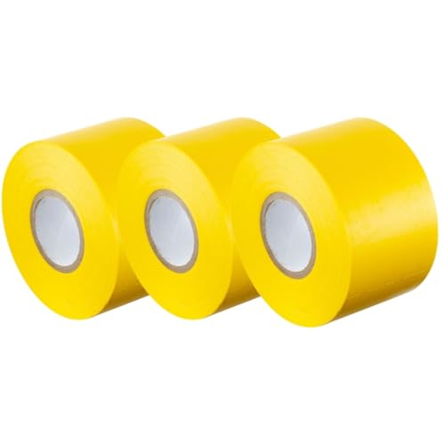 GOCABLETIES - Isolierband Gelb - 50 mm x 33 m - strapazierfähiges, selbstklebendes Isolierband - zum Schutz, Bündeln und Reparieren von Kabeln - 3 Rollen von GOCABLETIES