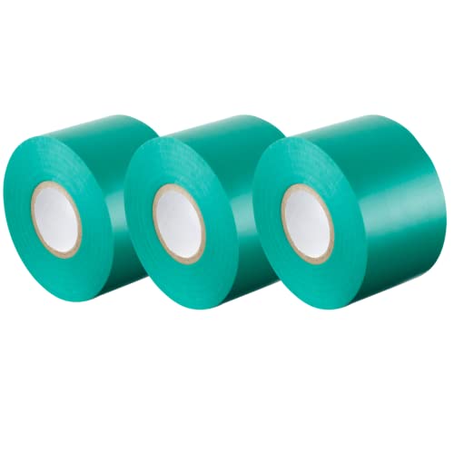 Gocableties - Isolierband Grün - 50 mm x 33 m - strapazierfähiges, selbstklebendes Isolierband - zum Schutz, Bündeln und Reparieren von Kabeln - 3 Rollen von GOCABLETIES