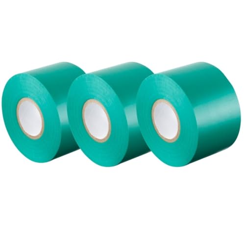GOCABLETIES - Isolierband Grün - 50 mm x 33 m - strapazierfähiges, selbstklebendes Isolierband - zum Schutz, Bündeln und Reparieren von Kabeln - 3 Rollen von GOCABLETIES