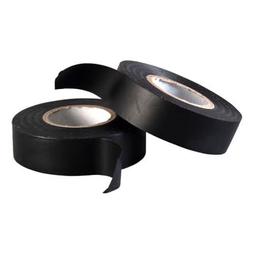 GOCABLETIES - Isolierband Schwarz - 19 mm x 20 m - strapazierfähiges, selbstklebendes Isolierband - zum Schutz, Bündeln und Reparieren von Kabeln - 2 Rollen von GOCABLETIES