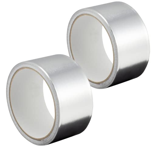 Aluminium Klebeband, 48 mm x 10 m, selbstklebendes Alu Klebeband, silber, Wasser- und hitzebeständig Band zum Versiegeln, Reparieren und Isolieren, 2 Rollen von Gocableties von GOCABLETIES