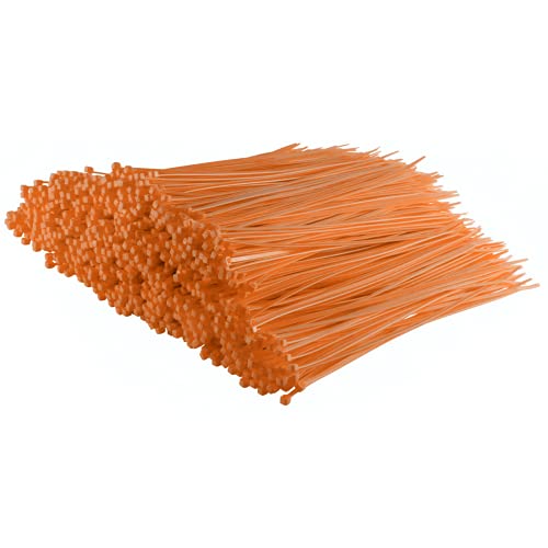 Gocableties Kabelbinder 1000 Stück Orange, 300 mm x 4,8 mm mit 22,2 kg Zugfestigkeit, UV Beständig Set von GOCABLETIES