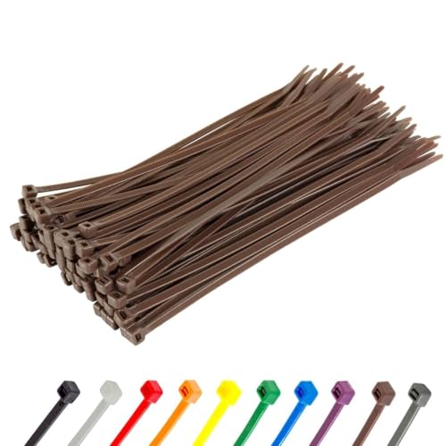 Gocableties - Kabelbinder Braun - 100 Stück - 300 mm x 3,6 mm - UV-beständiges Set von GOCABLETIES