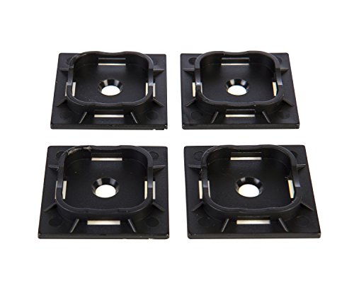 Gocableties Kabelbinder-Sockel Schwarz, 40 mm x 40 mm, selbstklebend, 100 Stück Gocableties Kabelbinder-Sockel Schwarz, 40 mm x 40 mm, selbstklebend, 100 Stück von GOCABLETIES