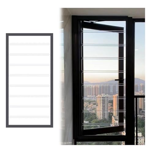 GOCHUSX Fensterschutzgitter Für Zuhause, Unsichtbare Fenstergitter, Fenstergitterschutzgitter Für Kinderzimmer Und Wohnzimmer(60x90cm) von GOCHUSX