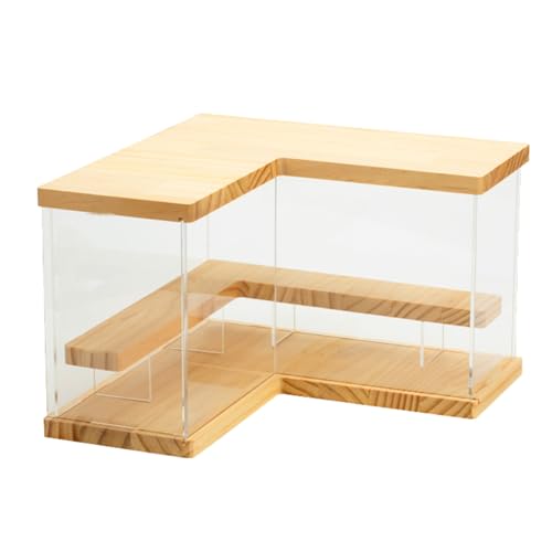 GOCHUSX Klarer Acryl-Vitrine-Ständer, Puppenvitrine Mit Schiebetür, Figurenständer, Sammlerstück-Vitrine Für Wohnzimmer, Arbeitszimmer Oder Schlafzimmer(30x13x20cm) von GOCHUSX