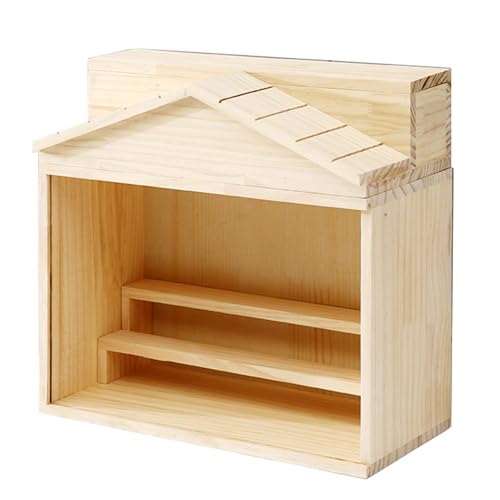 GOCHUSX Minifiguren-Vitrine, Hölzerne Vitrine, Sammlerstück-Ausstellungsregale, Stapelbare Offene Aufbewahrungsbox Für Modellautos Und Actionfiguren(42x18x37cm-C) von GOCHUSX