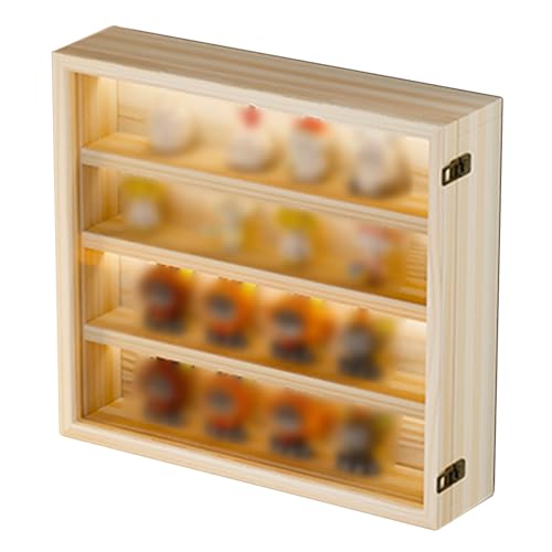 GOCHUSX Minifiguren-Vitrine, Wandvitrine Mit Transparenter Tür, Sammlerstück-Ausstellungsregale, Tischplatte Aus Gehärtetem Glas Für Sammler-Actionfigur(50x8.5x45cm) von GOCHUSX