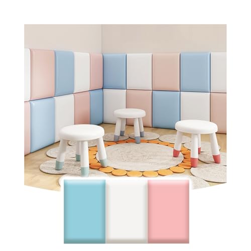 GOCHUSX Selbstklebend Wandpolsterung, Abziehbares Und Klebendes Kopfteil, Lederbezogene Tapete, Weiches Kissen Für Schlafzimmer- Und Wohnzimmertüren(90x40cm) von GOCHUSX