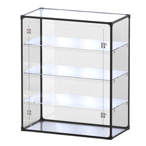 GOCHUSX Vitrine, Mehrstöckige Figurenvitrine, Regal Für Spielzeugmodelle Und Bücher, Organizer Aus Transparentem Acryl Für Homeoffice Und Schlafzimmer(45x30x105cm) von GOCHUSX