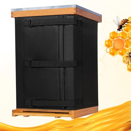 Winter-Bienenstock-Umwicklung für 8 & 10 Rahmenstöcke, verstellbare Bienenstock-Winterschutzabdeckung, 600D Oxford-isoliert, wasserdicht, warmer Bienenstock-Isolationswickel, Bienenstock-Überwinterung Winter-Bienenstock-Umwicklung für 8 & 10 Rahmenstöcke, verstellbare Bienenstock-Winterschutzabdeckung, 600D Oxford-isoliert, wasserdicht, warmer Bienenstock-Isolationswickel, Bienenstock-Überwinterung von GOCOHHI