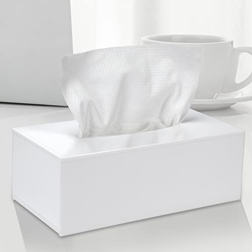 GOCUODE Taschentuchbox (Rein Handgemacht),Acrylic Kosmetiktücher Box,Taschentuchspender,Taschentücher Box für Küchen Büros Schlafzimmer Auto (Weiß) von GOCUODE