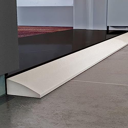 GODARM Praktische Bordsteinrampe Schwellerrampen-Kit Roboter-Staubsauger, Bordstein-Rollstuhl-Silikonrampe mit Selbstklebender Rückseite Steigendes, Weiss (Size : 5 * 3 * 100CM) von GODARM