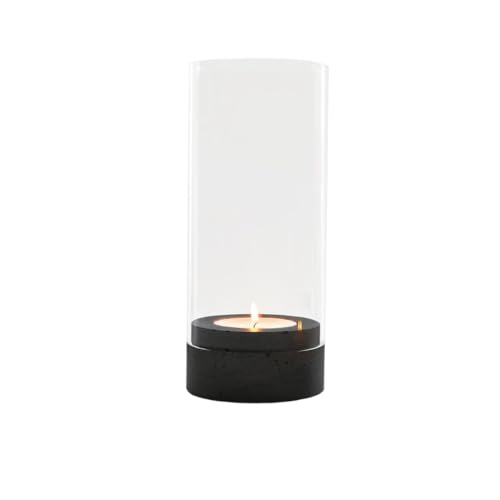 GODELMANN Windlicht aus Beton + Glas handgefertigt in Schwarz - Ø7cm Höhe 16cm - Kerzenhalter I einzeln oder Set I Teelichthalter - Made in Germany GODELMANN Windlicht aus Beton + Glas handgefertigt in Schwarz - Ø7cm Höhe 16cm - Kerzenhalter I einzeln oder Set I Teelichthalter - Made in Germany von GODELMANN