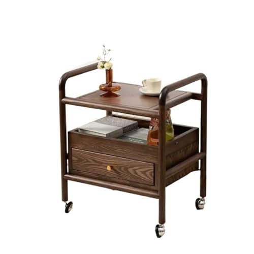 GODFSAHG Beistelltisch, Couchtische, Holz, bewegliche Seite, mehrere, Holz-Couchtisch, Nachttisch, Rollwagen-Ecke, mehrere Tee-Wasserschrank für Wohnzimmer, Schlafzimmer, Couch (Farbe: D) von GODFSAHG