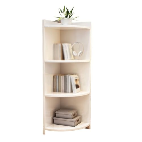 GODFSAHG Eck-Bücherregal aus Massivholz mit Arbeitszimmer, multifunktionales und schlichtes Design, Wohnzimmer-Organizer-Regal von GODFSAHG