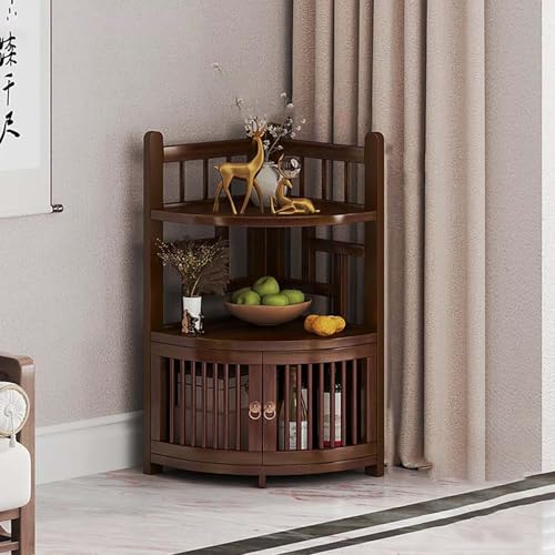GODFSAHG Eck-Organizer mit gebogenem Profil-Design, platzsparend, für Wohnzimmer, kleiner Ecktisch, Sideboard, Schrank, antikes Porzellan, 72 cm Höhe von GODFSAHG