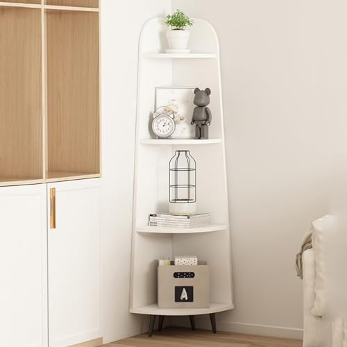 GODFSAHG Eckregal, Bücherregal, Eckregal, 4 Etagen, 170 cm Höhe, dreieckiges Eck-Blumenregal, stehende Eckregale zum Organisieren von Schmutzgegenständen, Eckregal GODFSAHG Eckregal, Bücherregal, Eckregal, 4 Etagen, 170 cm Höhe, dreieckiges Eck-Blumenregal, stehende Eckregale zum Organisieren von Schmutzgegenständen, Eckregal von GODFSAHG