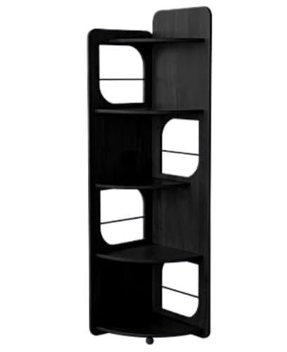 GODFSAHG Eckregal, Eckregal, 5-stöckiges Holz-Eckregal, hohes Eck-Bücherregal mit Aufbewahrung, Eckständer, Bücherregal für Wohnzimmer, Eckregal Ständer (A) von GODFSAHG