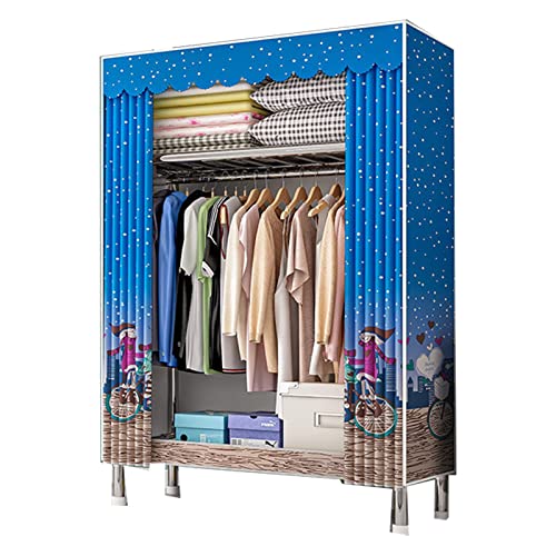 GODFSAHG Kleiderschrank aus Segeltuch, tragbar, Stahlrohr, großes Fassungsvermögen, hohe Beacapacity, faltbarer Kleiderschrank, einfach zu / 84 x 46 x 173 cm C von GODFSAHG