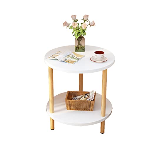 GODFSAHG Moderner runder Beistelltisch, Mini-Kaffeetisch, Nachttisch, Heimbüro, Arbeitszimmer, Schreibtisch, 3 Größen (Farbe: A, Größe: 60 x 53 cm) von GODFSAHG