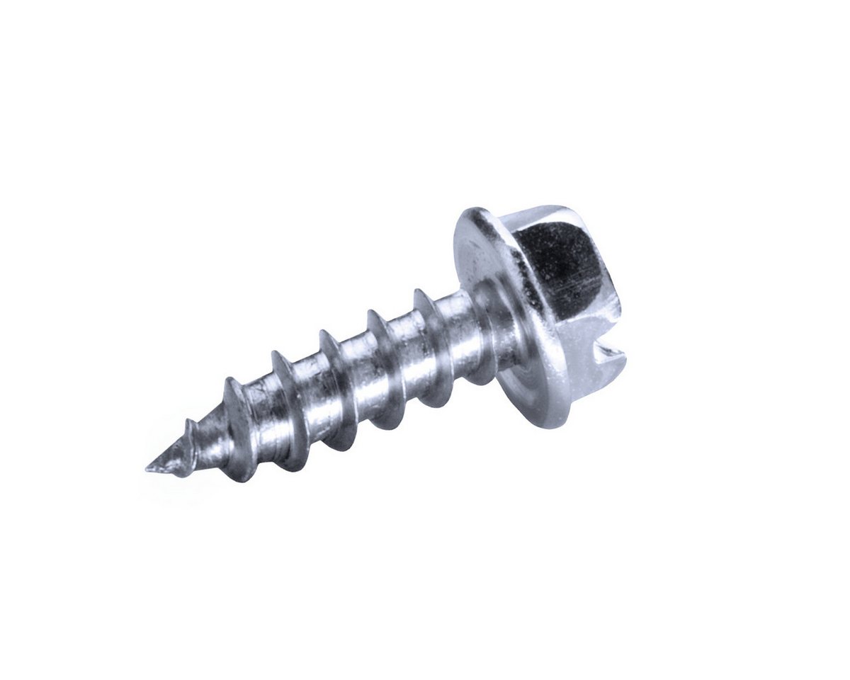 GOEBEL GmbH Blechschraube Blechschrauben 4,2 x 9,5 Stahl Schrauben DIN7976 ISO1479, (1000x Sechskant Längsschlitz 4,2 x 9,5 mm – Stahl verzinkt, 1000 St., DIN7976 BUND ISO1479 Werksnorm mit angepresster Bund (DIN 6928), Blechschrauben – Profi-Industrie-Qualität von GOEBEL GmbH