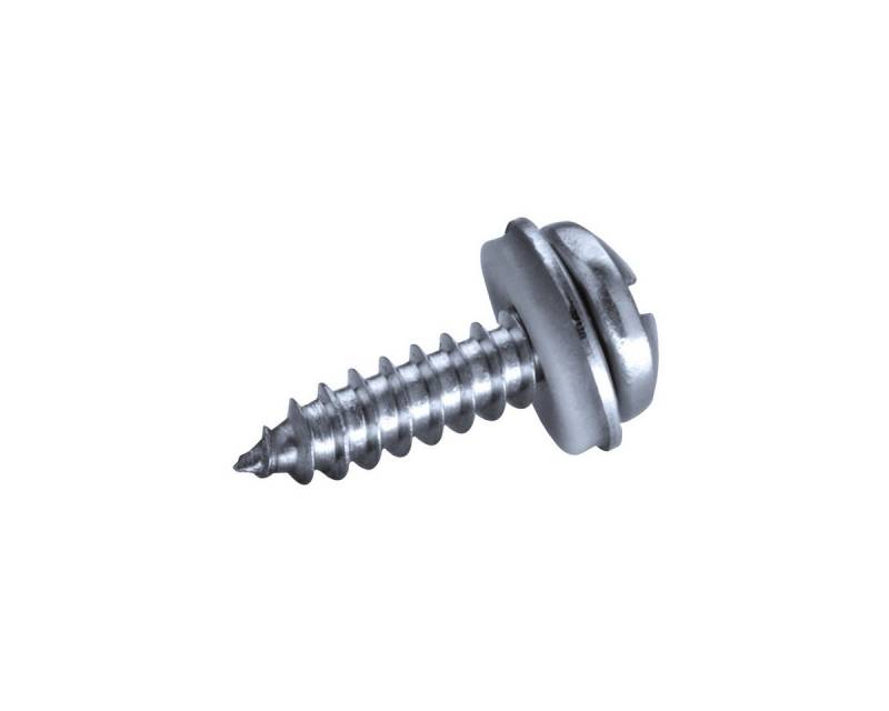 GOEBEL GmbH Blechschraube Blechschrauben 4,2 x 19 Edelstahl A2 Schrauben EPDM Scheibe, (500x Linsenkopf Innenvierkant (SQ) 4,2 x 19mm Edelstahl V2A / A2, 500 St., mit Längsschlitz EPDM Scheibe), Blechschrauben mit Dichtscheibe von GOEBEL GmbH