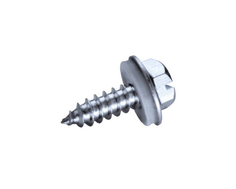 GOEBEL GmbH Blechschraube Blechschrauben 4,2 x 13 Edelstahl A2 EPDM Scheibe DIN7976 ISO1479, (500x Sechskant Längsschlitz 4,2x13mm Edelstahl V2A / A2 GOEBELsilberGL, 500 St., DIN7976 ISO1479 Werksnorm), EPDM Scheibe Blechschrauben mit Dichtscheibe Profi-Industrie-Qualität von GOEBEL GmbH