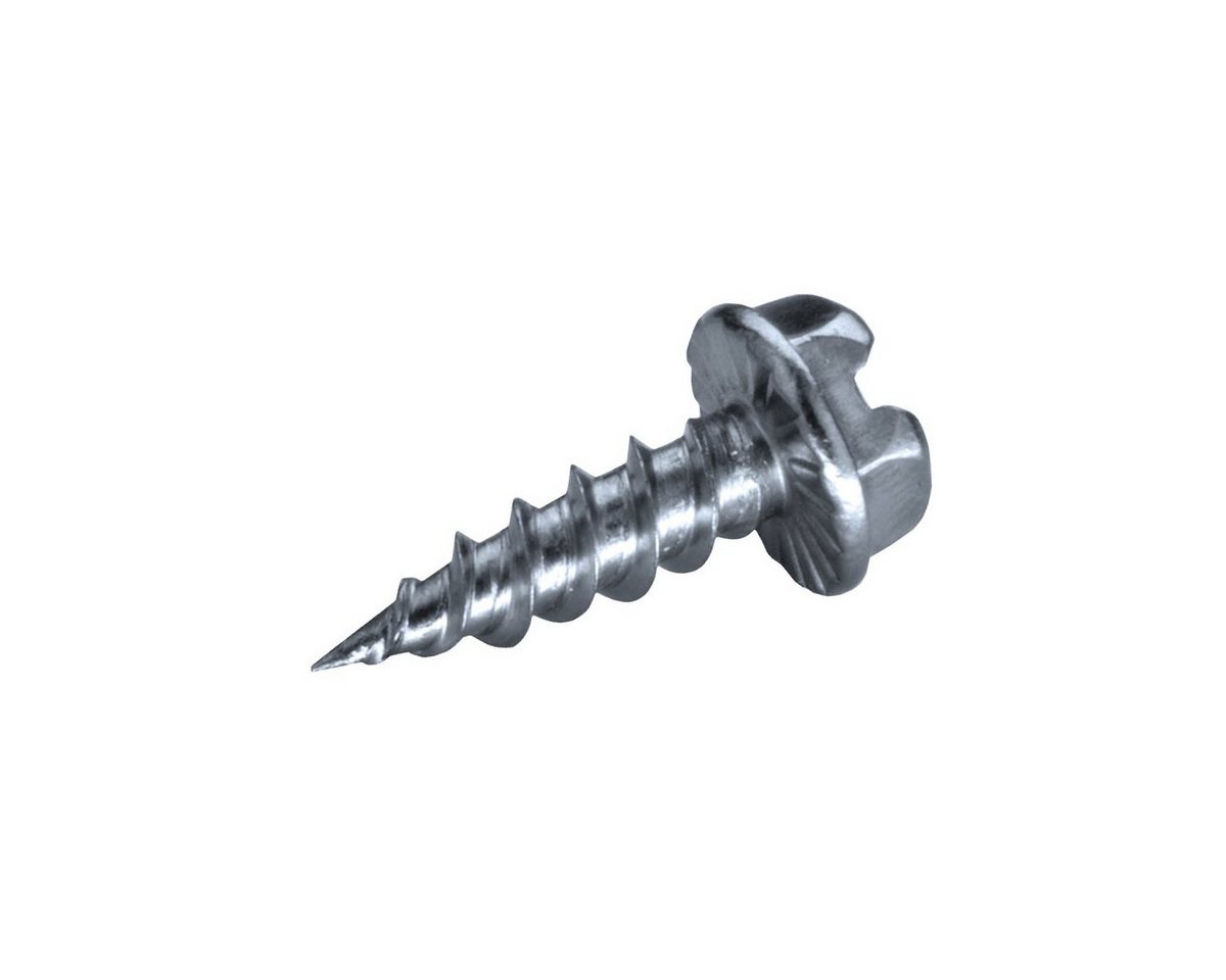 GOEBEL GmbH Blechschraube 5030148160, (500x Sechskant Längsschlitz 4,8 x 16,0 mm - Edelstahl V2A / A2, 500 St., Drillschrauben (Tapits) mit Sperrverzahnung), Selbstbohrende Schraube - Selbstschneidende Bohrschraube von GOEBEL GmbH