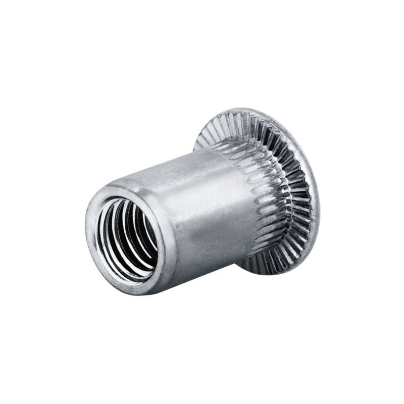 GOEBEL 250 Blindnietmuttern Nietmuttern M6 Aluminium 8,9 x 19,5 mm Flachkopf Offen Muttern Setzmutter Go-Nut von GOEBEL