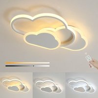 32W Led Deckenleuchte, 2800LM Kreative Wolken Deckenlampe, Moderne Deckenlampe Dimmbar mit Fernbedienung 3000-6500K, 42CM Weiße Schlafzimmer Lampen von GOECO