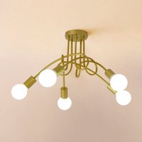 5 Lampen E27 Deckenlampe, 5-flammig Deckenleuchte Vintage Industrial, Retro Kreative Pendelleuchte Kronleuchter für Schlafzimmer, Wohnzimmer, Küche, von GOECO