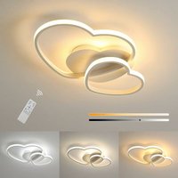 Dimmbare LED-Deckenleuchte, modernes Design in Herzform, Material: Acryl und Metall, Deckenleuchte für Esszimmer und Küche von GOECO