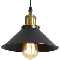 Goeco - E27 Retro Pendelleuchte, Vintage Pendelleuchte, Industrielle Kronleuchter, Metall, Deckenleuchte, Schwarz, Deckenleuchte, für Esszimmer, von GOECO