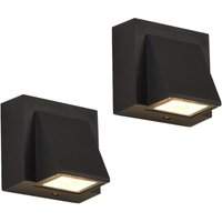 GOECO 2 Stück Außenwandleuchte Wasserdicht IP65 LED Wandlampe Warmweiß 3000K Für Eingang Korridor Hof Garten Terrasse Balkon Garage Schwarz GOECO 2 Stück Außenwandleuchte Wasserdicht IP65 LED Wandlampe Warmweiß 3000K Für Eingang Korridor Hof Garten Terrasse Balkon Garage Schwarz von GOECO