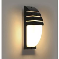 GOECO Außenwandleuchte LED Wandlampe Warmweiß 3000K Wasserdicht IP65 Für Eingang Korridor Hof Garten Terrasse Balkon Garage Schwarz von GOECO