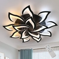 GOECO Deckenleuchte Dimmbare Kreative Blumenform Deckenlampe 3000K-6000K Für Wohnzimmer Schlafzimmer Esszimmer Büro Schwarz GOECO Deckenleuchte Dimmbare Kreative Blumenform Deckenlampe 3000K-6000K Für Wohnzimmer Schlafzimmer Esszimmer Büro Schwarz von GOECO