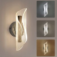 GOECO Innenwandlampe, 3 Farbtemperaturen, moderne gebogene Design-Wandlampe, 12W kreative romantische LED-Innenwandleuchten für Schlafzimmer, GOECO Innenwandlampe, 3 Farbtemperaturen, moderne gebogene Design-Wandlampe, 12W kreative romantische LED-Innenwandleuchten für Schlafzimmer, von GOECO